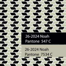 Blockprint Fabric Noah Black Beige
