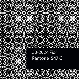 Blockprint Fabric Fior Black