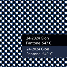 Blockprint Fabric Gion Black Blue