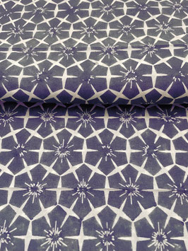 Blockprint Fabric Mavi Medium Lila