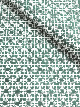 Blockprint Fabric Aya Olive