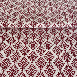 Blockprint Fabric Kala Dark Red
