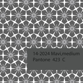Blockprint Fabric Mavi Medium Dark Grey