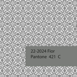 Blockprint Fabric Fior Grey
