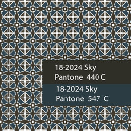 Blockprint Fabric Sky Brown Turquoise