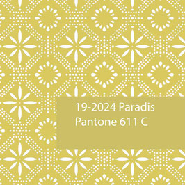 Blockprint Fabric Paradis Lime Yellow