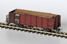 E 6604, Hochbordwagen, beladen mit Papierholzladung