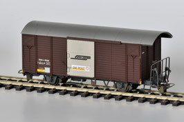 Gbk-v 5546, ged. Güterwagen, mit Aufschrift "Die Post"