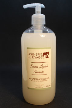 Savon liquide amande (30 % de lait d'ânesse BIO)