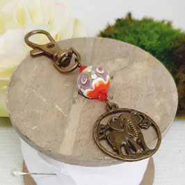 Porte clés pendentif éléphant bronze