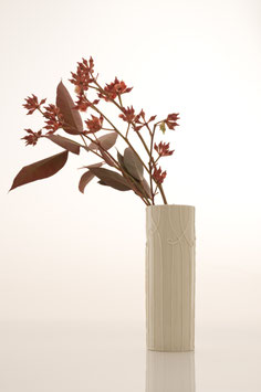 Nadelstreifen Vase elfenbein