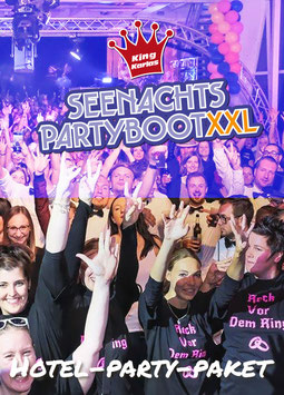 Hotel-Party-Paket Seenachts-Partyboot XXL 10.08.2024