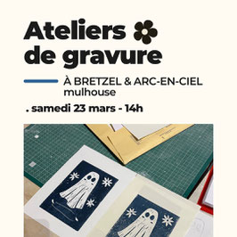 Atelier Linogravure - samedi 23 mars à 14h