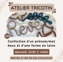 Atelier Tricotin - Mercredi 12/02 à 14h