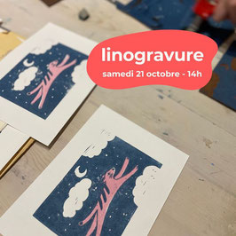 Atelier Linogravure - Samedi 21 octobre à 14h