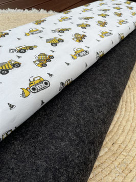 Stoffpaket Nähset "Bagger" Walkstoff & Jersey – perfekt für deine kreativen Projekte!