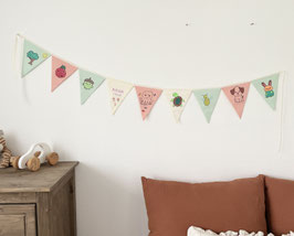 DIY Wimpelkette zum Bemalen | Babyparty, Babyshower, Geburtstag oder Junggesellinnenabschied | Personalisierte Erinnerung