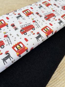 Stoffpaket Nähset "Feuerwehr" Walkstoff & Jersey – perfekt für deine kreativen Projekte!