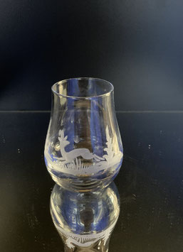 Degustations Glas mit Gamsbock