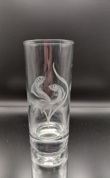 Longdrink Glas mit Fisch