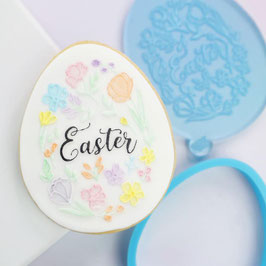 SweetStamp - Outboss STAMP N CUT - Floral Easter Egg