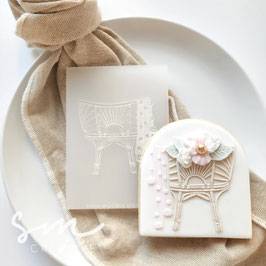 Sarah Maddison - Rattan Cric and Pom Pom Throw