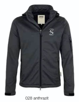 HAKRO 848 Softshelljacke 028 anthrazit (weisses Logo)