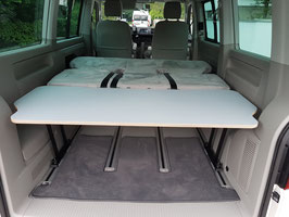 Multiflexboard für VW T5/T6/T6.1 in GRAU inklusive Klappmatratze im SET