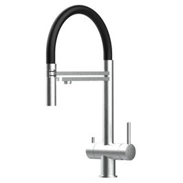 Wasserhahn WB-H 08 Edelstahl matt - Silikon Brausenschlauch