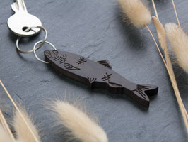 Fisch-Schlüsselanhänger aus Grenadill – Hering groß
