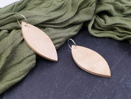 Blatt Ohrringe 'Leaves' aus Hainbuche groß