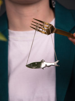 Fisch Kette - Hering Kette aus 925er Sterlingsilber