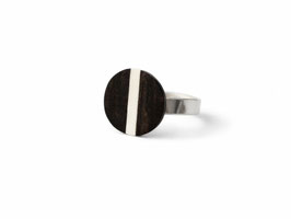 Ring 'Line puristic' – Ebenholz