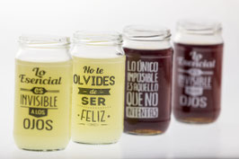 Vasos personalizados de vidrio