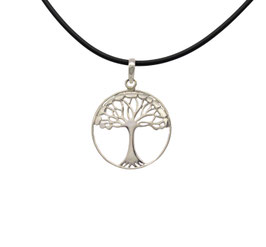 D1038 Silber Anhänger Weltenbaum mit Kette