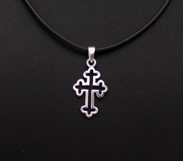 D724 Silber Anhänger Kreuz mit Kette