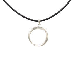 D1089 Silber Anhänger Kreis mit Kette