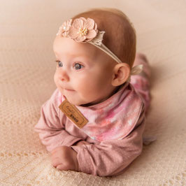 Baby Stirnband rosa Blumen -Variante 1-