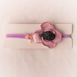 Baby Stirnband Blume lila -Variante 8-