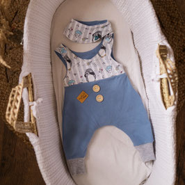 ❤ Highline Baby StramplerSet blau "Fotopinguin"