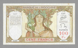 Billet Tahiti BIC 100 francs Minost/de Flers (1956)