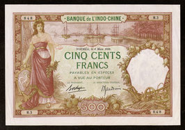 Nouvelle-Calédonie billet de 500 francs (1938) P 31 - KM 417b