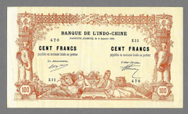 Billet Tahiti BIC 100 francs 1920