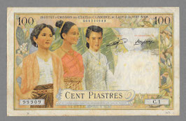 Billet faux des États Associés 100 piastres Laos (1954)