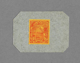 Timbre-monnaie sur carton de 50 centimes