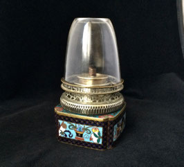 Lampe à opium en émaux cloisonnés