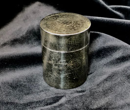 Boîte à opium cylindrique en paktong