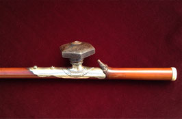 Pipe à opium, en bambou et baitong décorée de pierreries #16