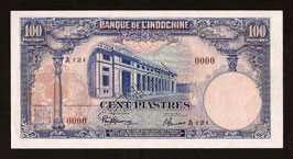 Billet Indochine BIC 100 piastres (1940) Spécimen