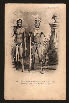 CPA : " Deux indigènes de l'Expédition de Samaré en 1857 "